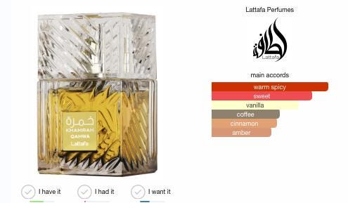 Khamrah Qahwa by Lattafa Perfumes